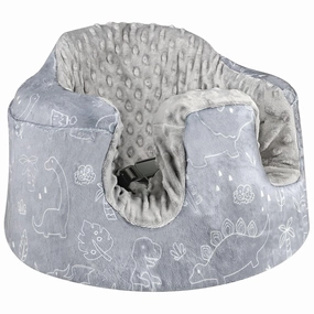 DILIMI Minky Seat Cover Compatible with Bumbo Seat, Removable Ultra Soft Comfortable Warm Seat Slipcover for Baby Boy and Girl, Dinosaur