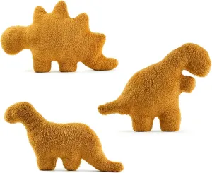 Dino Nugget Pillow, Large Dinosaur Chicken Nuggets Pillow for Birthday Gift, Dinosaur Stuffed Animal Plush Toy Funny Gifts, Dino Theme Party Decoration for Kids Boys Girls