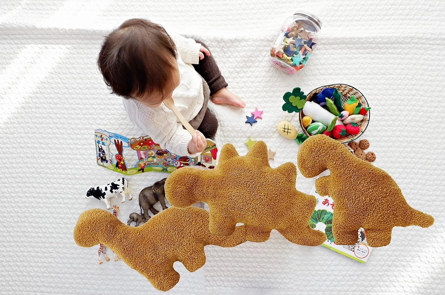 Dino Chicken Nugget Pillow Set 16in 3PCS