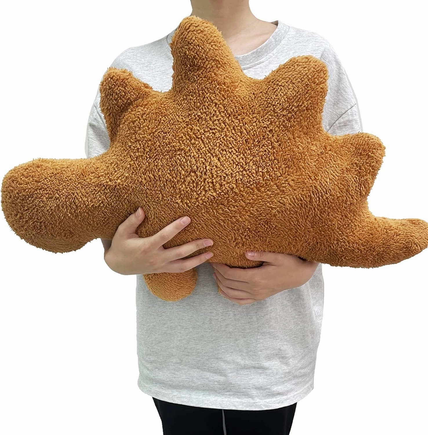 Dino Nugget Pillow, 24 inch Large Soft Dinosaur Nuggets Pillow for Birthday Gifts, Dinosaur Theme Party Decorations (Stegosaurus,Large)