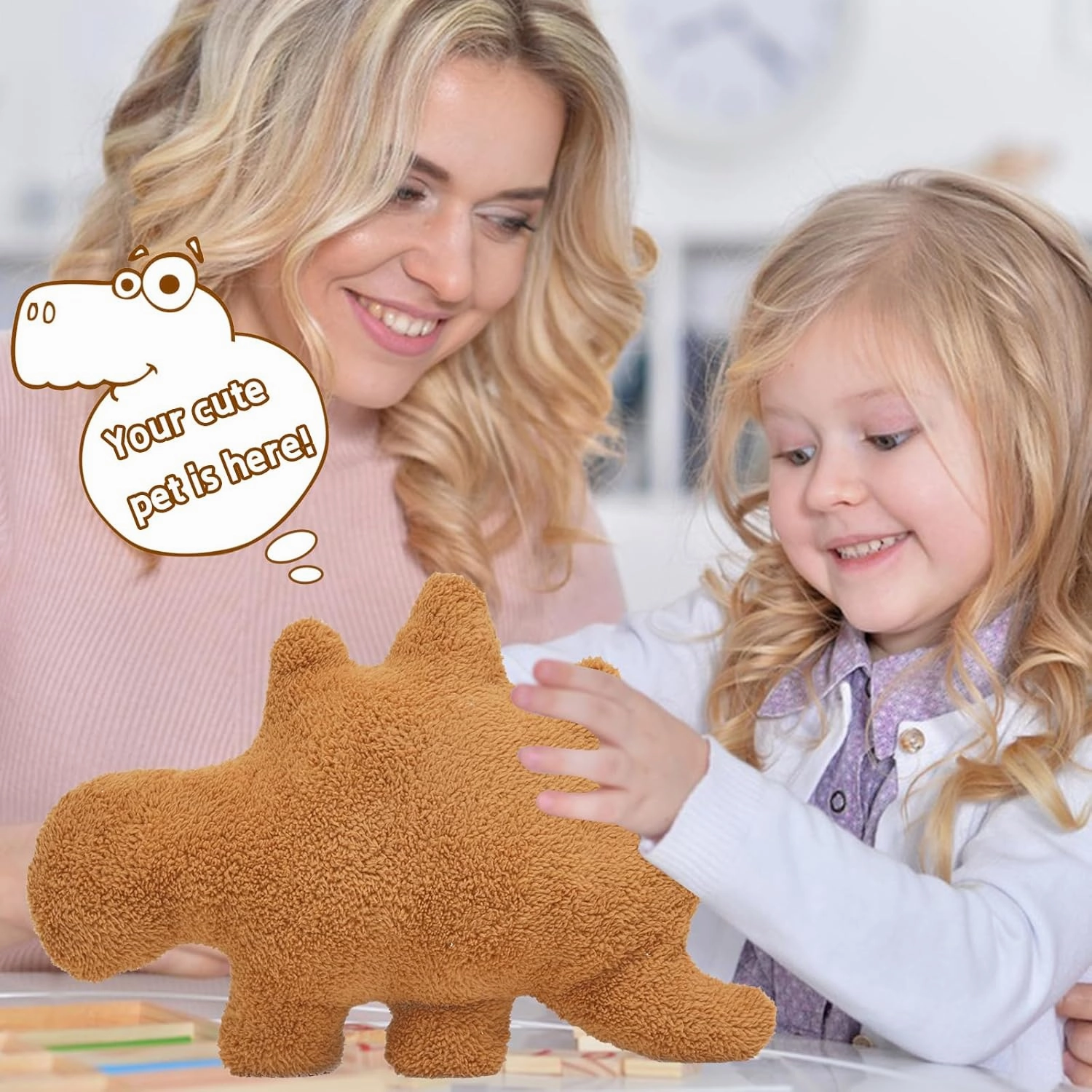 Dino Nugget Plush,3 Pcs Dino Nugget Pillow Stuffed Toy, Funny Dino Chicken Nuggets Pillow Gifts for Kids Adults Girlfriend Christmas