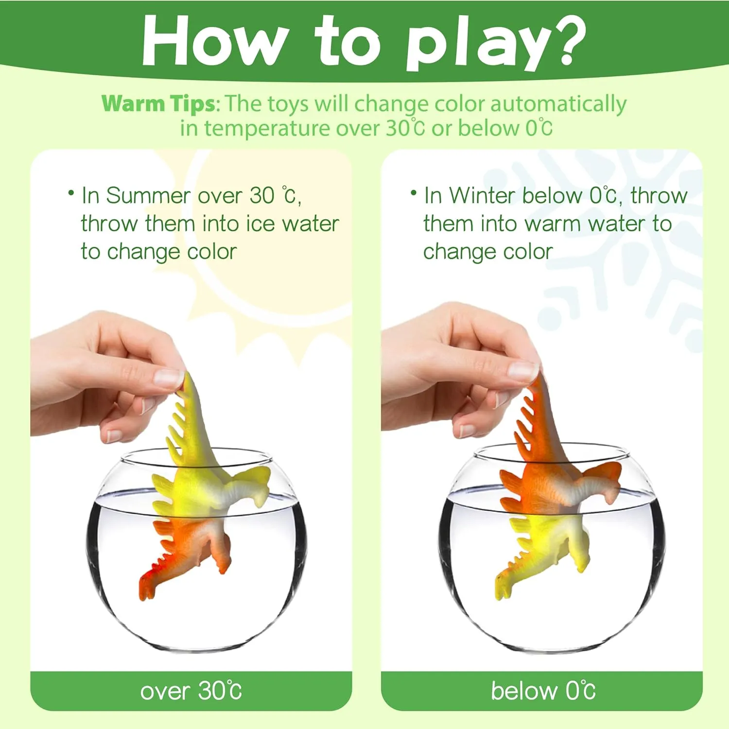 Dinosaur Series - 16pcs Temperature Color Changing Bath Toys, Water Table Toy for Easter Egg Fillers,Goodie Bags Fillers,Themed Party,Classroom Rewards,Carnival Prize, for Kids 3 