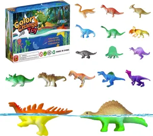 Dinosaur Series - 16pcs Temperature Color Changing Bath Toys, Water Table Toy for Easter Egg Fillers,Goodie Bags Fillers,Themed Party,Classroom Rewards,Carnival Prize, for Kids 3 