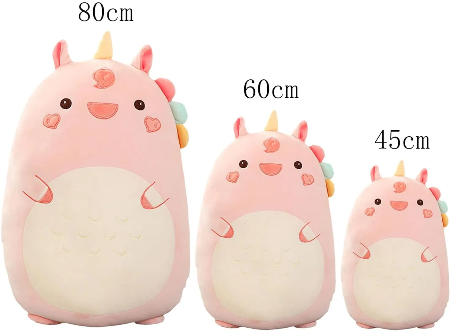 Dinosaur Stuffed Animal Plush Pillow, Soft Hugging Pillow Cute Dinosaur Plush Toy Sleeping Cushion (Unicorn, 60cm/23.62in)