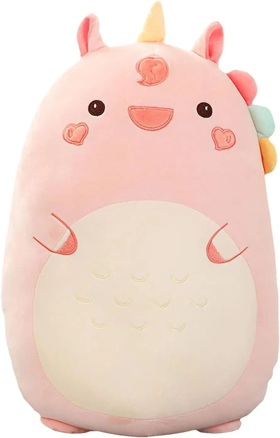 Dinosaur Stuffed Animal Plush Pillow, Soft Hugging Pillow Cute Dinosaur Plush Toy Sleeping Cushion (Unicorn, 60cm/23.62in)