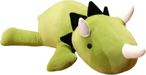 Dinosaur Stuffed Animal Plush – Stress-Relief – Extra Soft and Stretchy Hugging Sensory Toy – Machine Washable – Ideal for Children & Adults – Green Color (15'' 0.6 lb)