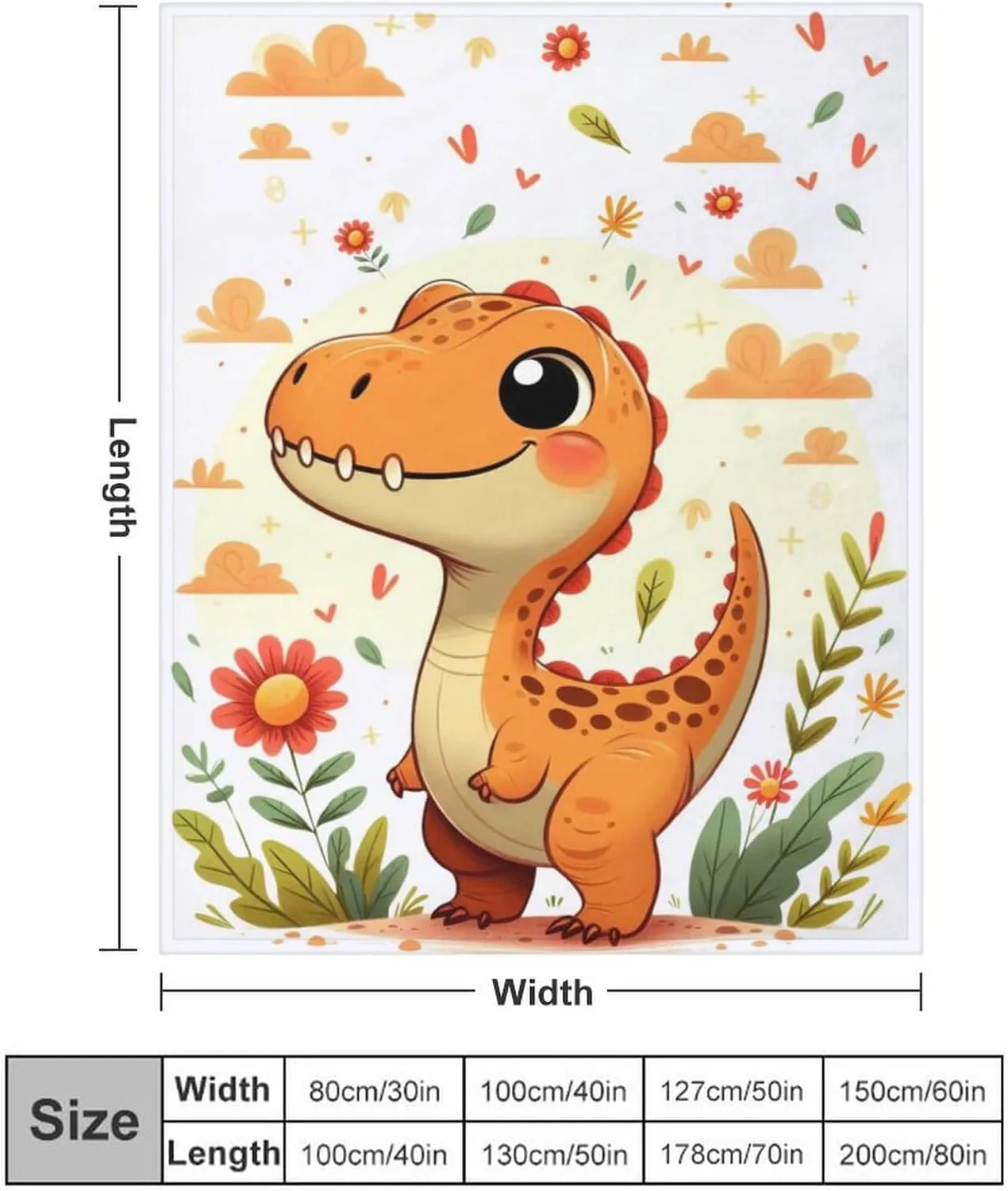 Dinosaur Throw Blanket - Soft Flannel Dinosaur Blankets for Girls Boys Kids Dinosaur Lovers - Warm Dinosaur Throw Blankets for All Season Lap, Chair, Sofa - 50"x40"