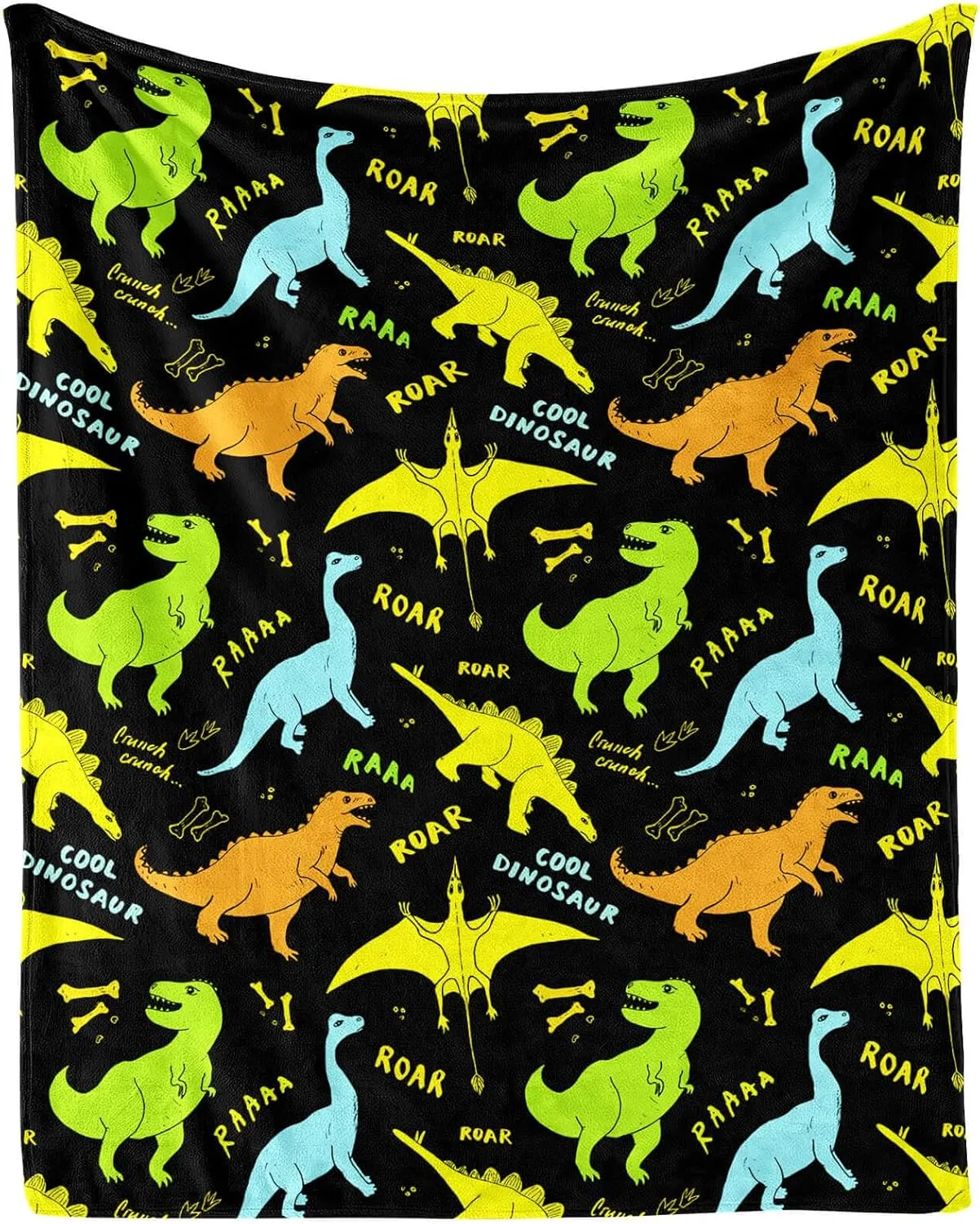 Dinosaur Throw Blanket - Soft Flannel Dinosaur Blankets for Girls Boys Kids Dinosaur Lovers - Warm Dinosaur Throw Blankets for All Season Lap, Chair, Sofa - 50"x40"