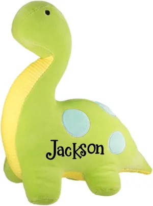 Dinosaur Toy - Green Stuffed Animal Plush Dino Keepsake Gift with Custom Name