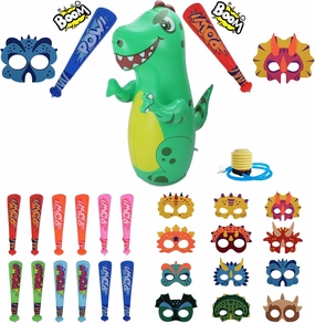 Dinosaur Party Favors for Kids,Dino Birthday Supplies,Dino Themed Party Decorations,Inflatable Dinosaur Games for Child Birthday Cosplay Costume Accessories