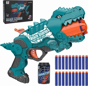 Dinosaur Soft Bullet, 5-Dart Rotating Drum, Dino Blaster with 20 Soft Foam Darts, Shooting Can, Shooting Game Kids Birthday Xmas Gifts for Kids Toddlers Age 3-5, Boys and Girls 6-12 Year Old