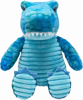 Dinosaur Stuffed Animal; Ultra Soft and Cuddly Dinosaur Plush for Kids 3 Years Old to Adults; Child-Safe Embroidered Eyes with Ribbed Accents for a Unique Aesthetic (9" Tall Seated)
