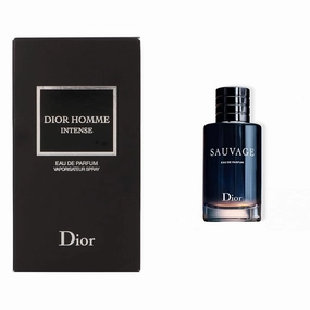 Dior Christian Men's Fragrance Bundle Homme Intense Eau de Parfum 3.4oz and Sauvage Eau De Parfum 3.4oz Spray