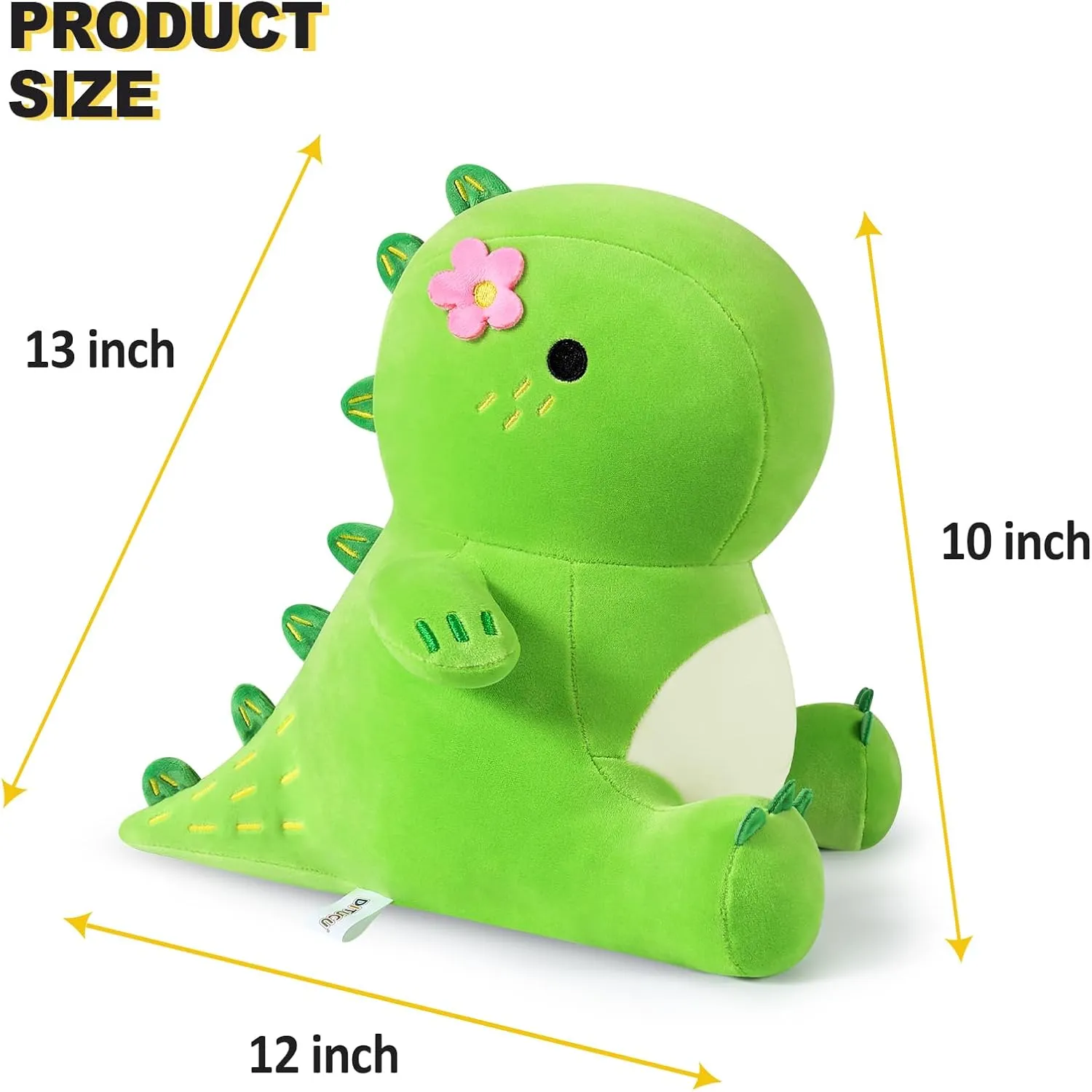 Ditucu Cute Dinosaur Cactus Stuffed Animals Toys Plush Dolls Super Soft Dino Plushies Birthday Gifts for Kids Girls Boys Green 12 inch
