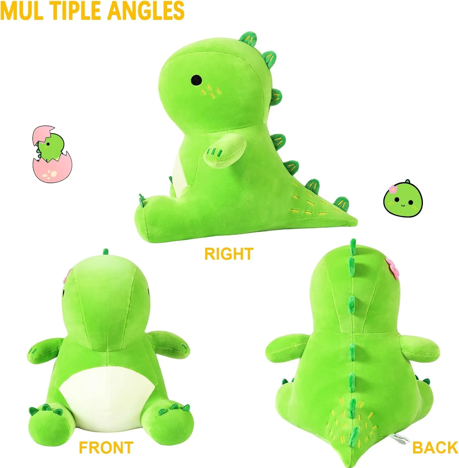 Ditucu Cute Dinosaur Cactus Stuffed Animals Toys Plush Dolls Super Soft Dino Plushies Birthday Gifts for Kids Girls Boys Green 12 inch