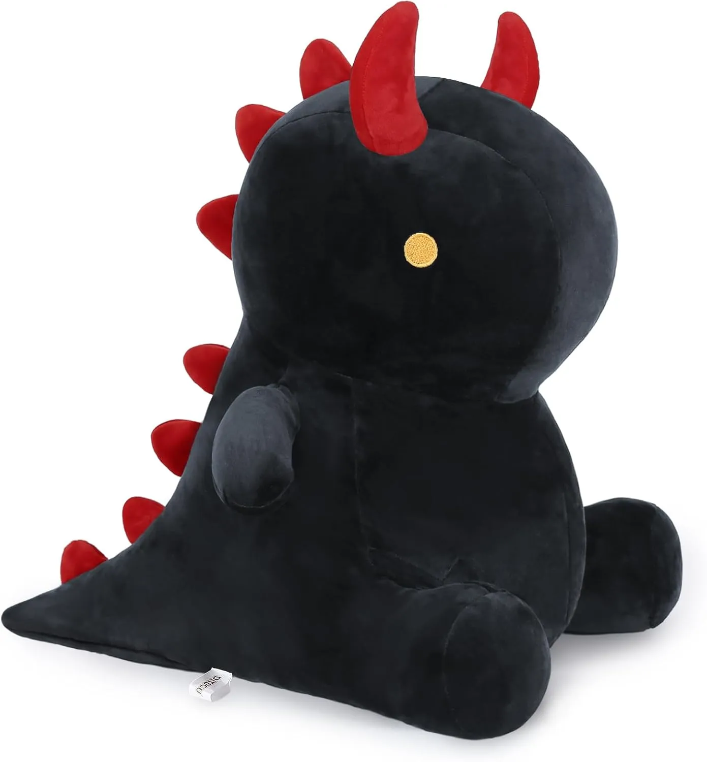 Ditucu Cute Dinosaur Plush Halloween Dino Stuffed Animals Plushies Toys Super Soft Dolls Birthday Gifts for Kids Girls Boys Black 12 inch