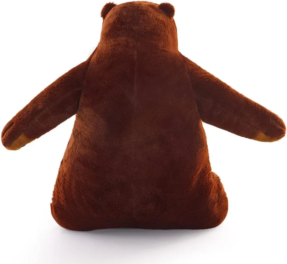 Djungelskog Bear Giant Simulation 100 cm Bear Toy Stuffed Animal Plush Doll Huge Cuddly Dark Brown Teddy Bear for Home Decoration Valentine's Birthday Gift, 39.3 in/100 cm