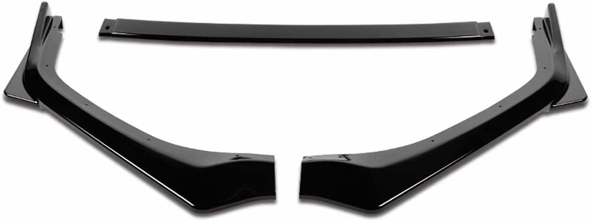 DNA MOTORING 3PCS STI-Style Car Front Bumper Lip Compatible With 18-20 Subaru Legacy, Gloss Black, 2-PU-546-PBK