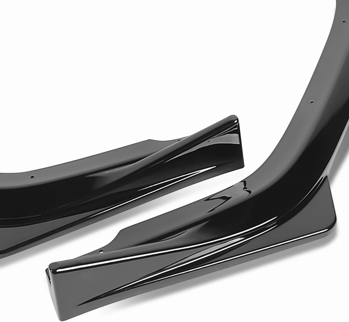 DNA MOTORING 3PCS STI-Style Car Front Bumper Lip Compatible With 18-20 Subaru Legacy, Gloss Black, 2-PU-546-PBK