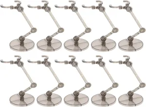 Doll Display Stand with 10 Sets Portable Teddy Bear Plastic Stand for Mini Doll, Secure Display, Sturdy Construction, Creative Versatility, MultiPurpose Set for 6 Inch Types (Transparent Black)