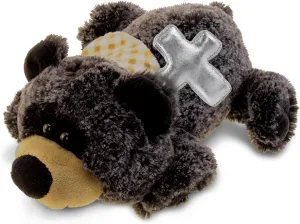 DolliBu Black Bear Stuffed Animal with Silver Cross Plush - Religious Baptism Gifts for Boys and Girls, Dedication Christening Gifts Plush Prayer Toy Healing Teddy Bear - 9 Inches