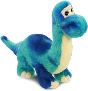 DolliBu Blue Tie-Dye Dinosaur Stuffed Animal - Huggable Dino Plush Toy, Cute Extinct Animal Cuddle Gifts, Super Soft Plush Doll Toy for Kids and Adults - 9 Inches