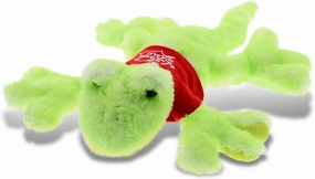 DolliBu I Love You Valentine Plush Green Gecko Lizard - Cute Stuffed Animal with Red Shirt and Name Personalization Gift for Valentines Day, Birthday, Anniversary - 13.5 Inches