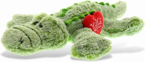 DolliBu I Love You Valentine Plush Large Alligator - Cute Stuffed Animal with Red Heart and Name Personalization Gift for Valentines Day, Birthday, Anniversary - 16.5 Inches