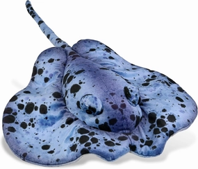 DolliBu Plush Blue Ray Stuffed Animal - Soft Huggable Sitting Blue Ray, Adorable Playtime Ray Plush Toy, Cute Ocean Life Cuddle Gifts, Super Soft Plush Doll Animal Toy for Kids and Adults - 20 Inches