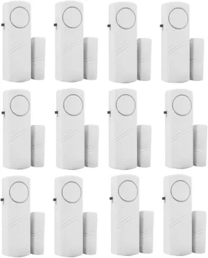 Door Window Alarm, Burglar Alarm, Home Security Magnetic Sensor Anti-Theft Alarm (Home Alarm (12 pcs))