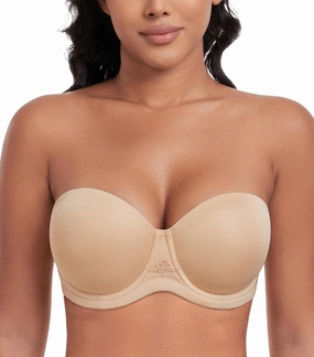 DotVol Women's Multiway Strapless Bra Full Figure Underwire Contour Beauty Back Plus Size Bra