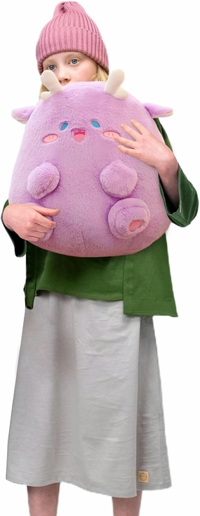 Dragon Stuffed Animal Plush Toy - Chubby & Adorable Plushie Bolster Doll for Kids - Accompanied Sleeping Ragdoll for Children (Purple,Medium-15 inch)