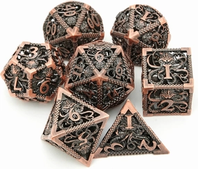 Dungeons and Dragons Dice DND Dice Set D and D dice Set D20 MTG Metal Dice Set Hollow Polyhedral Dice Role Playing Dice with Octopus Motifs for Dungeons and Dragons RPG Table Games