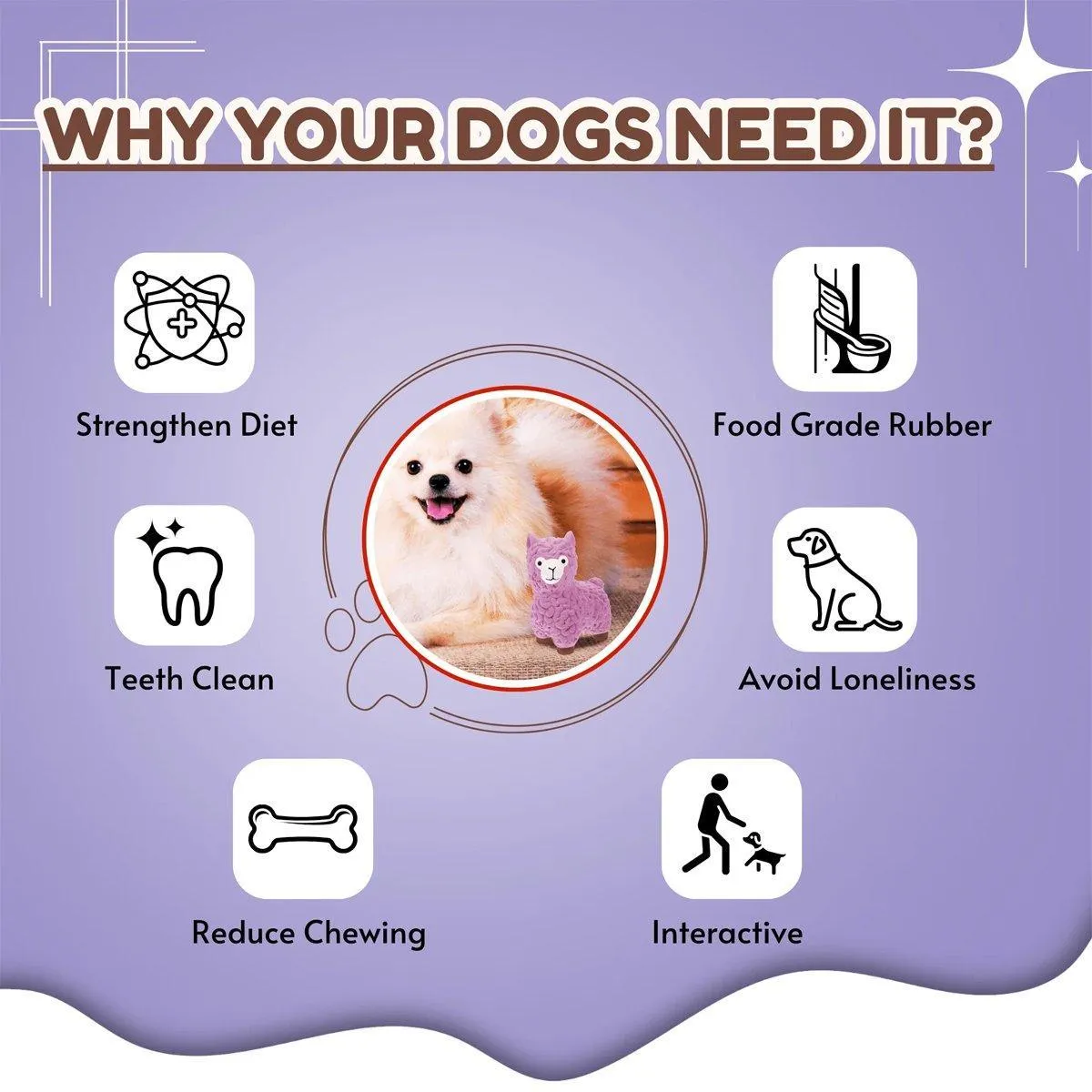 Durable Pet Toy for Dogs Alpaca Teething Chew Toy Puppy Teething