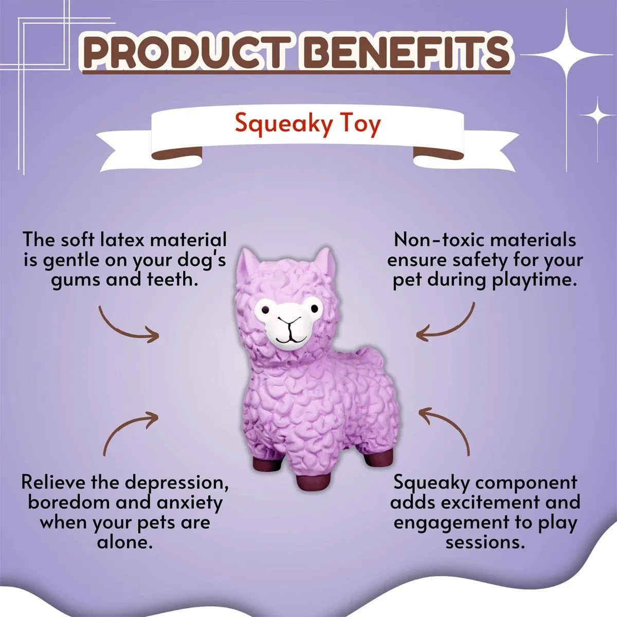 Durable Pet Toy for Dogs Alpaca Teething Chew Toy Puppy Teething