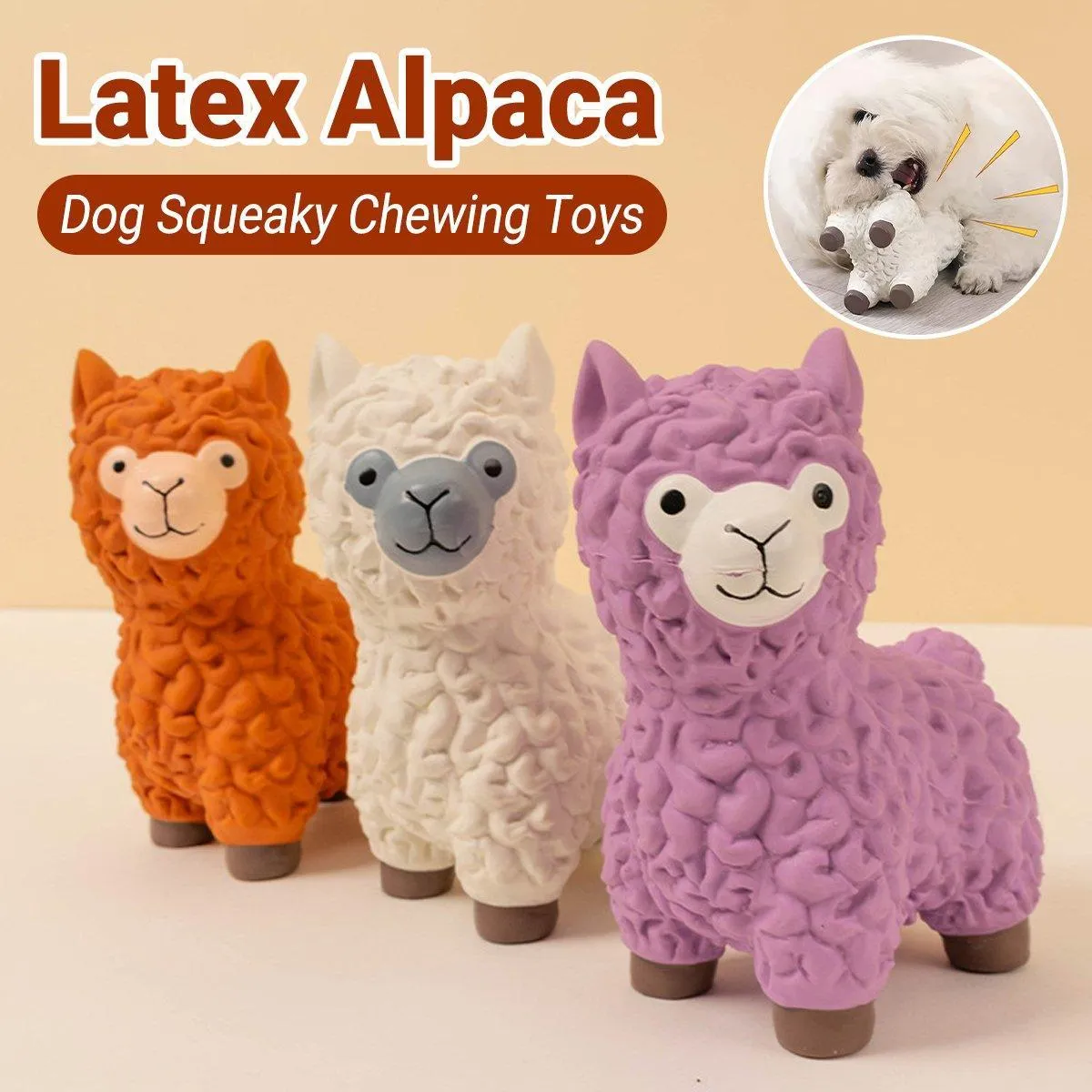 Durable Pet Toy for Dogs Alpaca Teething Chew Toy Puppy Teething