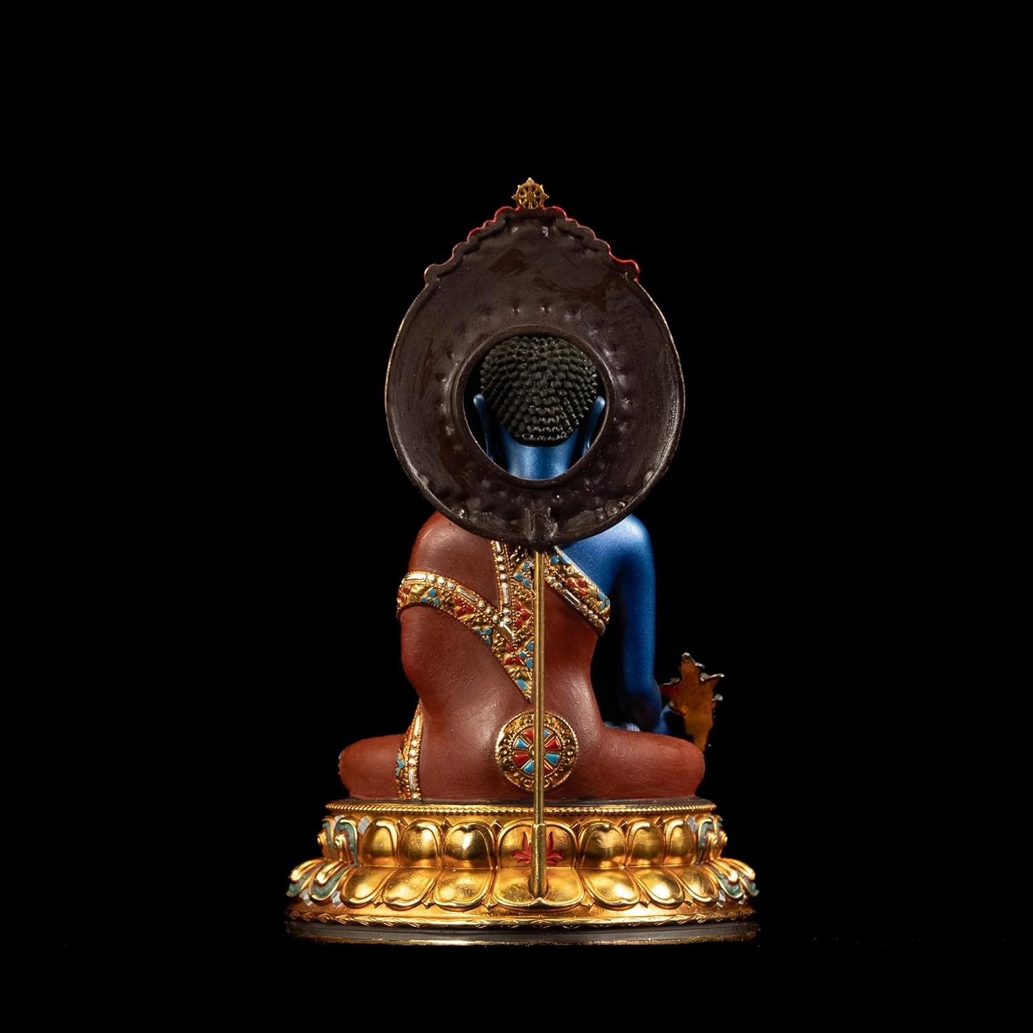 Dzogchen Medicine Buddha Statue Indoor, Handmade Copper Decor, Tibetan Buddhism, Hand-Painted Buddhist Budda, Nepalese Craft Office & Home Decoration(5.51", Bhaisajyaguru)