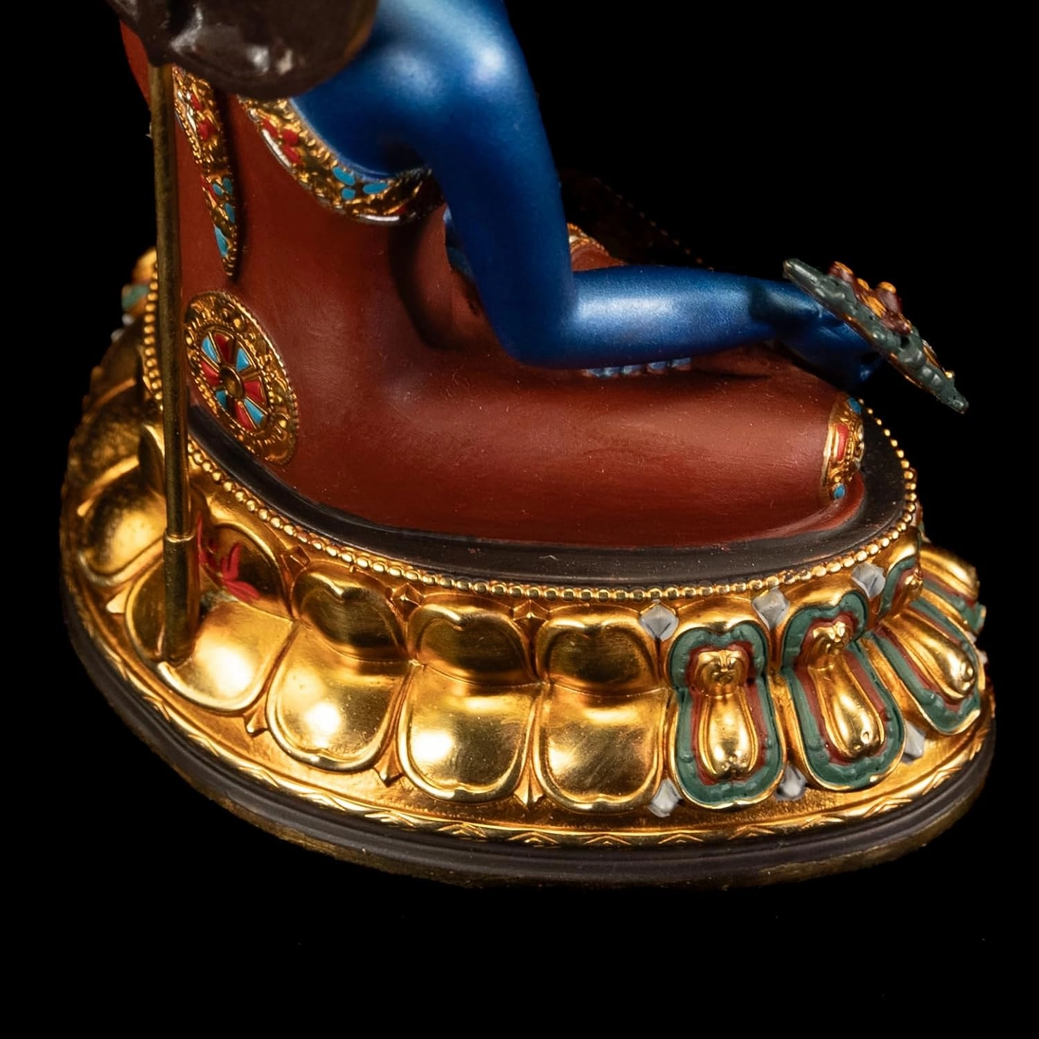 Dzogchen Medicine Buddha Statue Indoor, Handmade Copper Decor, Tibetan Buddhism, Hand-Painted Buddhist Budda, Nepalese Craft Office & Home Decoration(5.51", Bhaisajyaguru)