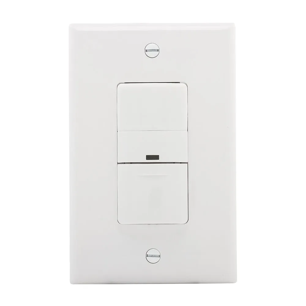 Eaton VS306U-W 600-Watt 120V Wall Mount Occupancy/Vacancy Sensor without Wallplate, White