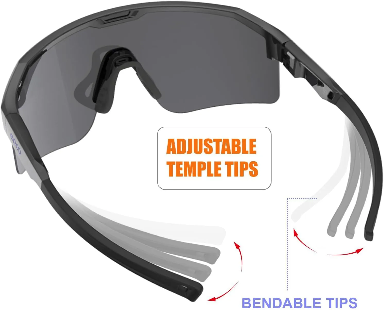 Eazyrun Polarized Small Sports Sunglasses for Youth Women, Baseball Softball Cycling Running Pickleball Padel tennis