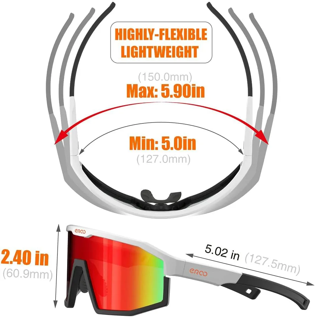 Eazyrun Polarized Small Sports Sunglasses for Youth Women, Baseball Softball Cycling Running Pickleball Padel tennis