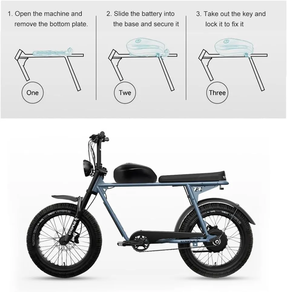 Ebike Battery Fuel Gas Tank 72V 20Ah Electric Bicycle Lithinum ion batteries Pack for DIY Adult Electric Bicycle Moped Motorcycle Mountain Bike 2000W 3000W Motor Super Powerful 21700 battery cell
