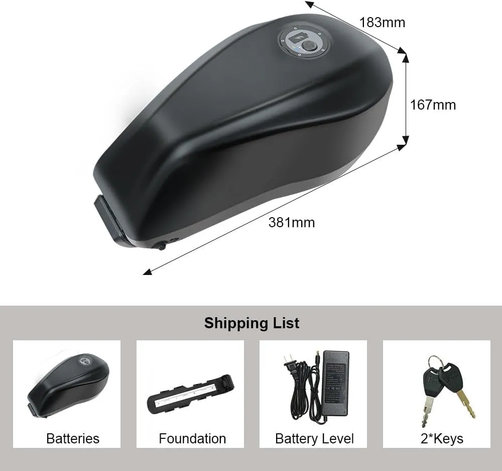 Ebike Battery Fuel Gas Tank 72V 20Ah Electric Bicycle Lithinum ion batteries Pack for DIY Adult Electric Bicycle Moped Motorcycle Mountain Bike 2000W 3000W Motor Super Powerful 21700 battery cell