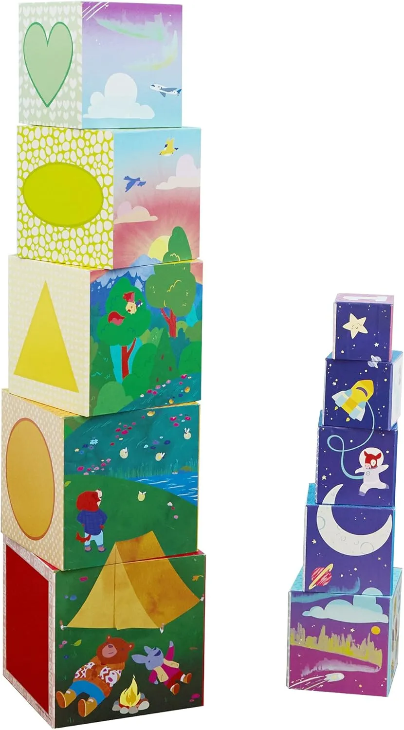 Educational Insights Bright Basics Nest & Stack Cubes, Stacking Cubes, Toddler Toys, Ages 2 