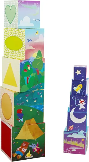 Educational Insights Bright Basics Nest & Stack Cubes, Stacking Cubes, Toddler Toys, Ages 2 
