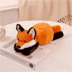 EJK Cute Fox Plush Toy, Fox Plush Animal Pillow, Fox Plush Pillow, Plush Doll, Birthday, Christmas, Children's Gift, Room Decoration (45CM=17.7IN)