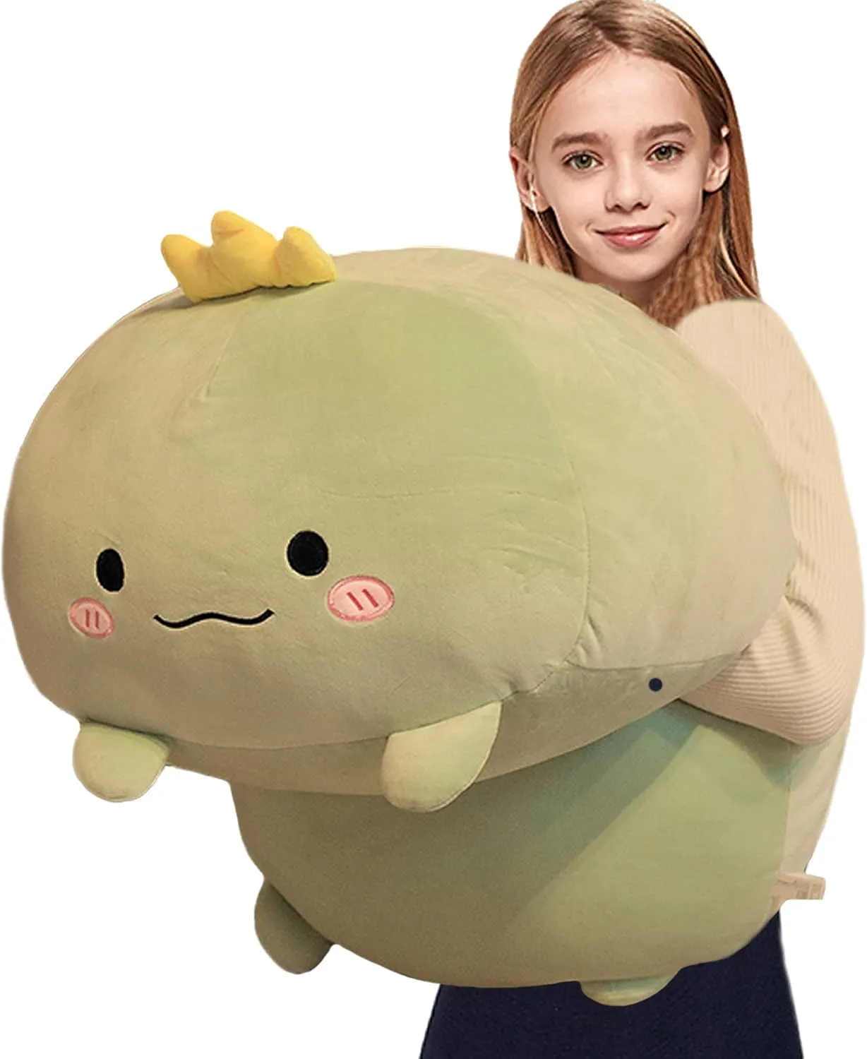 ELAINREN Super Fluffy Dinosaur Plush Hugging Pillow Soft T-Rex Dinosaur Stuffed Sleeping Pillow Cuddle Long Dino Plushie Back Cushion Decor Gifts,23.6Inch