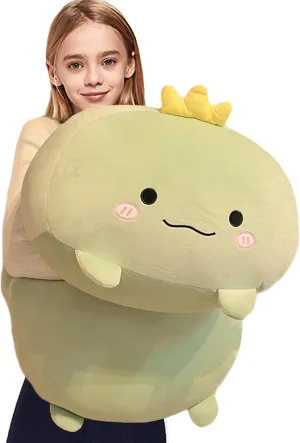 ELAINREN Super Fluffy Dinosaur Plush Hugging Pillow Soft T-Rex Dinosaur Stuffed Sleeping Pillow Cuddle Long Dino Plushie Back Cushion Decor Gifts,23.6Inch