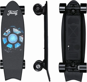 Electric Skateboard Electric Longboard with Remote Control Electric Skateboard,450W Hub-Motor,18.6 MPH Top Speed,7.6 Miles Range,3 Speeds Adjustment,6 Months Warranty
