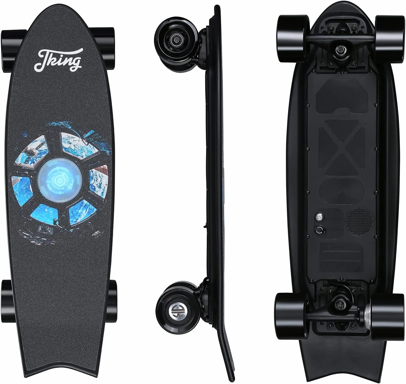 Electric Skateboard Electric Longboard with Remote Control Electric Skateboard,450W Hub-Motor,18.6 MPH Top Speed,7.6 Miles Range,3 Speeds Adjustment,6 Months Warranty